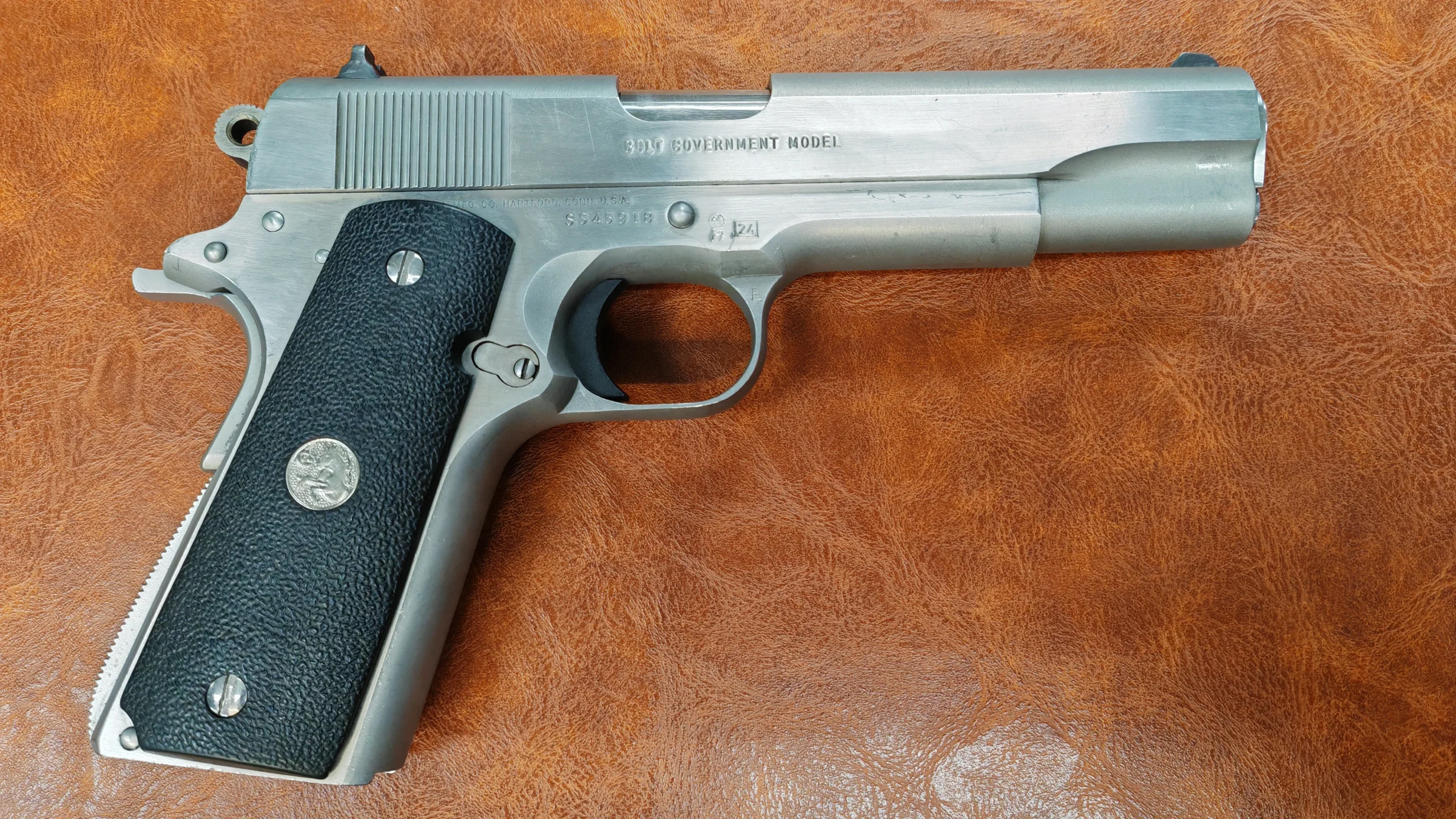 Colt 1911A1 MKIV Serie 80 .45 ACP Inox — Pistola Semiautomatica Usata - immagine 2
